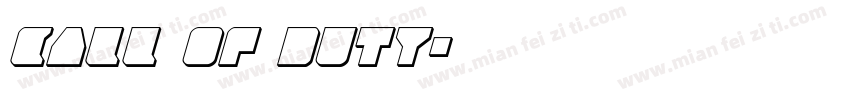 CALL of Duty字体转换